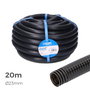 Edm Corrugado exterior m-32 medida interior 23mm medida exterior 32mm longitud 20m PVC Negro
