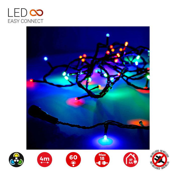 Edm Guirnalda Easy-Connect 4m 60 Leds Multicolor IP44 Interior-Exterior