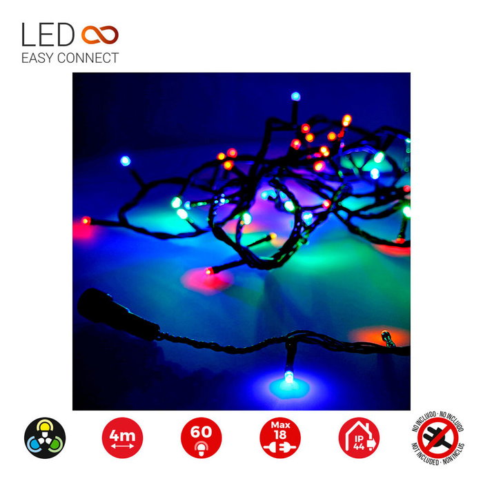 Edm Guirnalda easy-connect 4m 60 LEDs multicolor Edm Guirnalda easy-connect 4m 60 LEDs multicolor