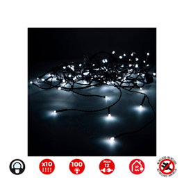 Edm Cortina easy-connect 2x1m 10 tiras 100 leds blanco frio 30v