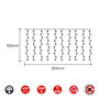 Edm Cortina easy-connect 2x1m 10 tiras 100 leds blanco frio 30v