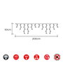 Edm Cortina icicle easy-connect 2x0,5m 12 tiras Blanco frío