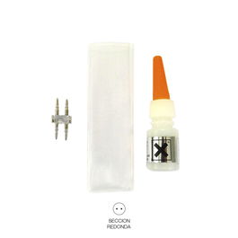 Edm Kit union tubo flexilux/flexiled 2 vias conector 13mm punta punta funda cola