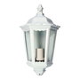Edm Aplique exterior Milan aluminio y cristal blanco E27 100W para pared IP44