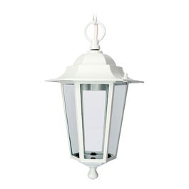 Edm Aplique Exterior Zurich Aluminio y Cristal Blanco E27 60W para Techo IP44 Ø19,5x90,5cm