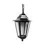 Edm Aplique exterior Zurich negro de aluminio y cristal E27 60W IP44 para techo