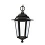 Edm Aplique exterior Zurich negro de aluminio y cristal E27 60W IP44 para techo