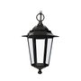 Edm Aplique exterior Zurich negro de aluminio y cristal E27 60W IP44 para techo