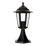 Edm Farol de aluminio y cristal Zurich negro ø19,5x37,5cm IP44 E27