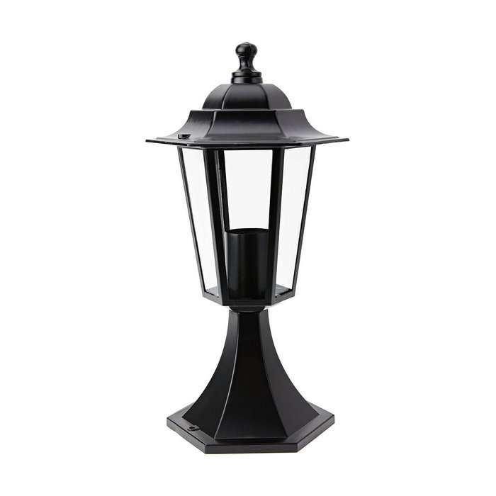 Edm Farol de aluminio y cristal Zurich negro ø19,5x37,5cm IP44 E27 Edm Farol de aluminio y cristal Zurich negro ø19,5x37,5cm IP44 E27