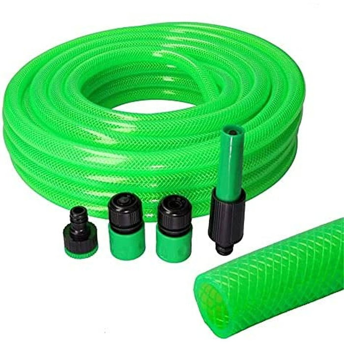 Edm Kit manguera de jardín estándar 25 m, ø15 mm, verde fluorescente Edm Kit manguera de jardín estándar 25 m, ø15 mm, verde fluorescente