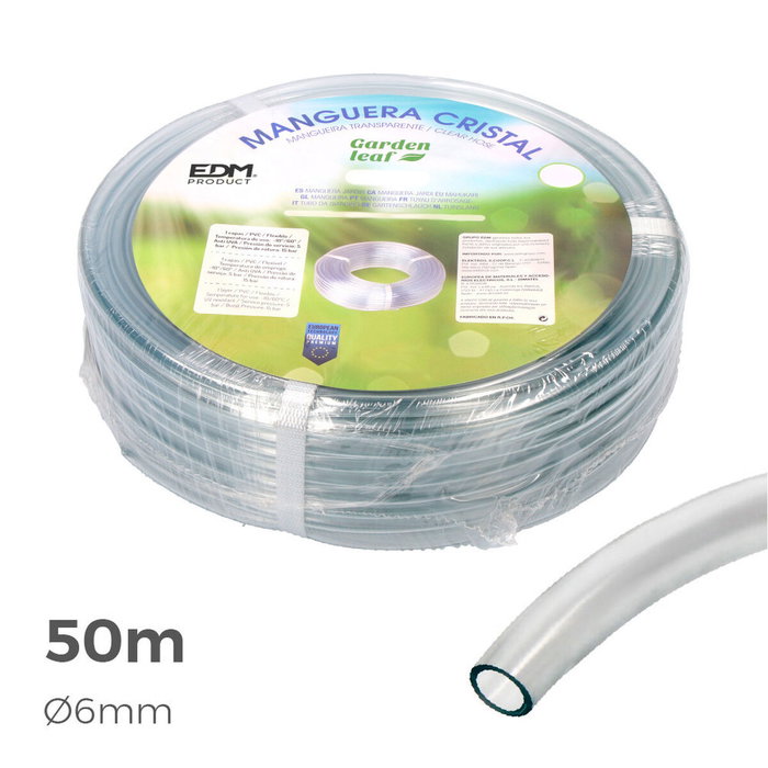 Edm Manguera de cristal transparente 50 m (6 mm)