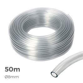 Edm Manguera Cristal 8 mm Transparente Flexible PVC 50 metros