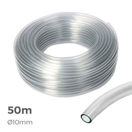 Edm Manguera Cristal 50 m (10 mm) PVC Transparente Flexible Resistente UV