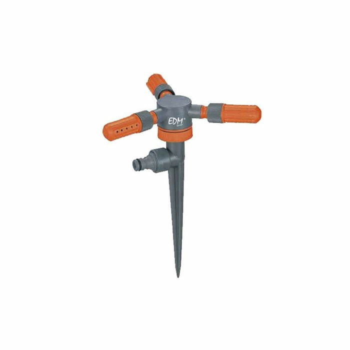 Edm Aspersor rotativo de tres brazos con estaca