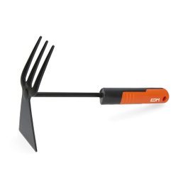 Edm Azada y rastrillo de jardinería gris/naranja 31 cm