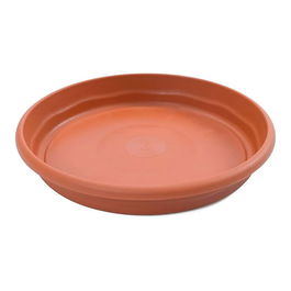 Plastiken Plato Base Ø26 cm para Maceta, Inyección de Polipropileno en Color Terracota Ref:74861