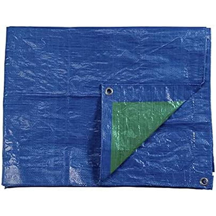 Edm Toldo de polietileno de doble cara azul/verde 4 x 5 m Edm Toldo de polietileno de doble cara azul/verde 4 x 5 m