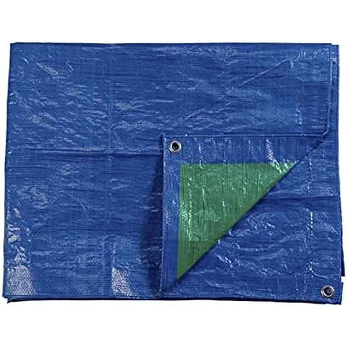 Edm Toldo de polietileno de doble cara azul/verde 5 x 8 m Edm Toldo de polietileno de doble cara azul/verde 5 x 8 m