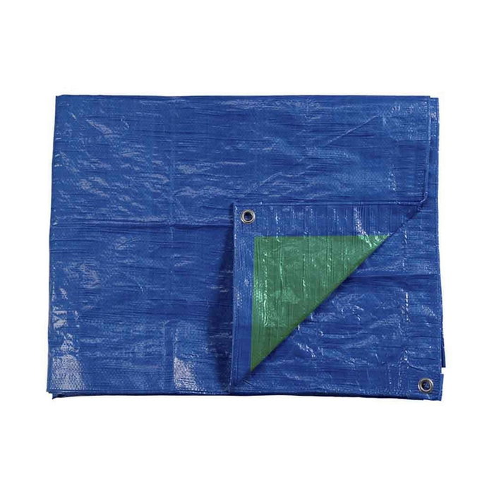 Edm Toldo de polietileno de doble cara azul/verde 10 x 15 m Edm Toldo de polietileno de doble cara azul/verde 10 x 15 m