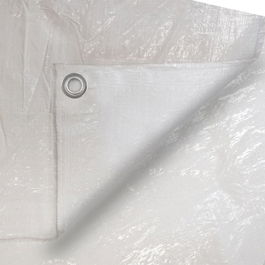 Edm Toldo Doble Cara Polietileno Blanco 4 x 5 m Densidad 90 g/m² Impermeable Multiuso Exterior Interior