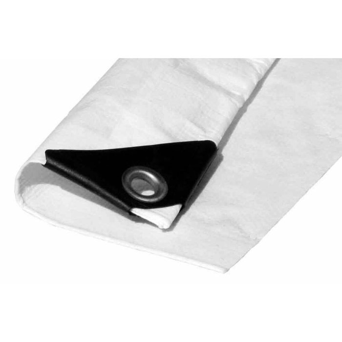 Edm Toldo de polietileno de doble cara color blanco 5 x 8 m