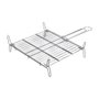 Gourmet Kitchen Parrilla Doble Zincada para Barbacoa 35 x 35 cm, Apta para Contacto con Alimentos, Color Cromo