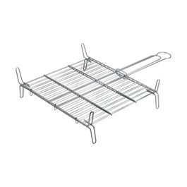 Gourmet Kitchen Parrilla doble con acabado zincado 35 x 35 cm