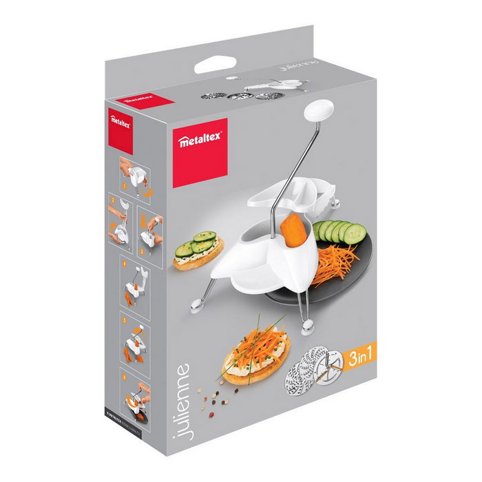 Metaltex Rallador especial para migas de 24 cm con 3 círculos de acero inoxidable