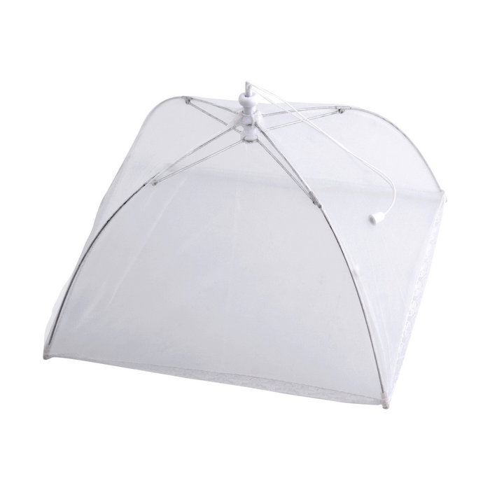 Metaltex Cubreplatos de nylon plegable 30 x 30 cm Blanco