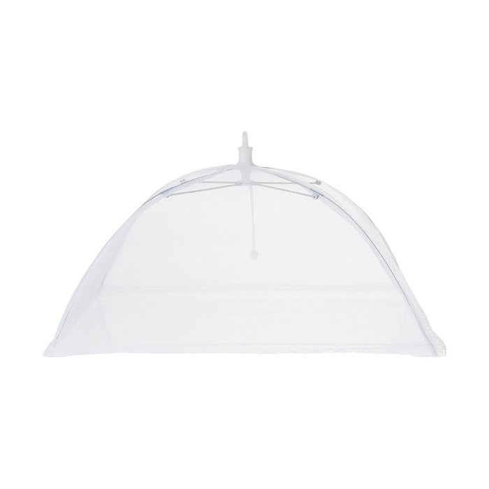 Metaltex Cubreplatos de nylon plegable 30 x 30 cm Blanco