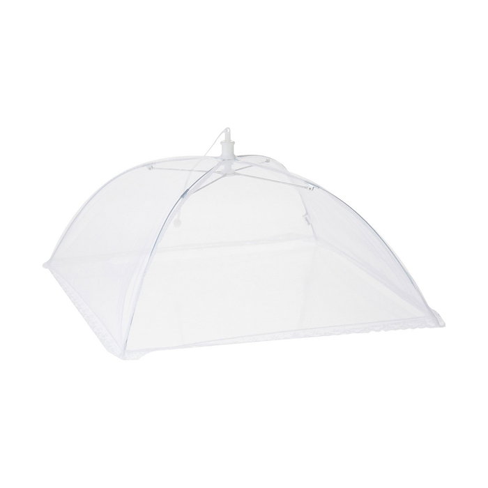 Metaltex Cubreplatos de nylon plegable 30 x 30 cm Blanco