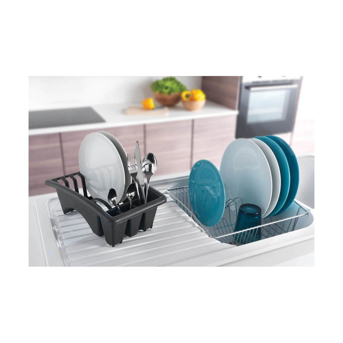 Metaltex Escurreplatos con bandeja extraíble 35 x 30 x 11 cm Gris