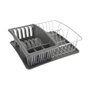 Metaltex Escurreplatos con bandeja extraíble 35 x 30 x 11 cm Gris