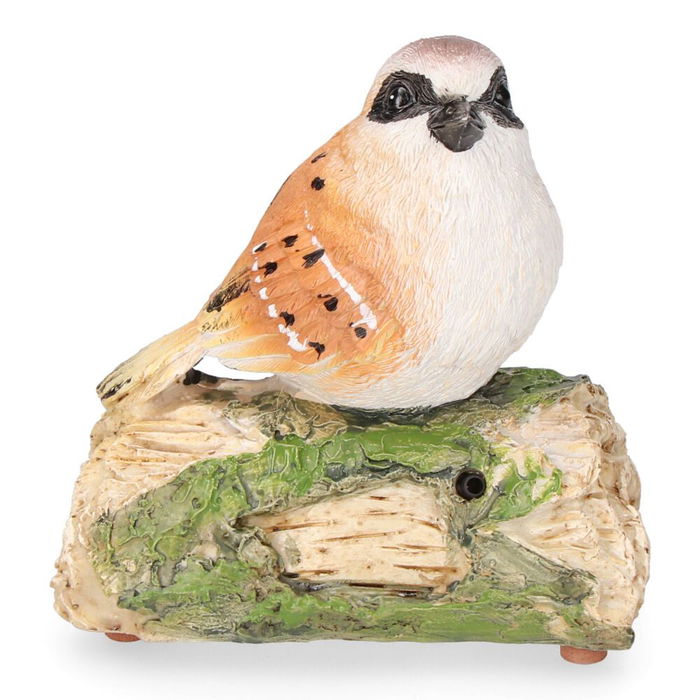 Ipae Progarden Figura Decorativa Pájaro con Sensor de Movimiento y Sonido, 12.5 cm, Polipropileno, Modelos Variados
