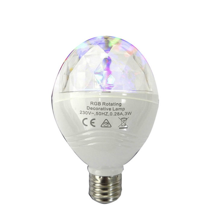 Edm Bombilla Discoteca LED RGB con Rotación 360° E27 3W