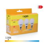 Edm Bombilla Esferica LED E14 5W 400lm 3200K Luz Calida Ø4,5 x 8 cm Kit 3 Unidades