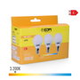 Edm Kit de 3 bombillas esféricas LED E14 5W 400 lm Luz cálida