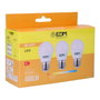 Edm Kit de 3 bombillas esféricas LED E27 luz cálida