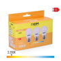 Edm Kit de 3 bombillas esféricas LED E27 luz cálida