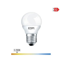 Edm Bombilla Esferica LED E27 5W 400 lm 3200 K Luz Calida Ø4,5 x 8 cm