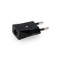 Edm Clavija Bipolar 10A 250V 4mm Negra con Salida de Cable Frontal
