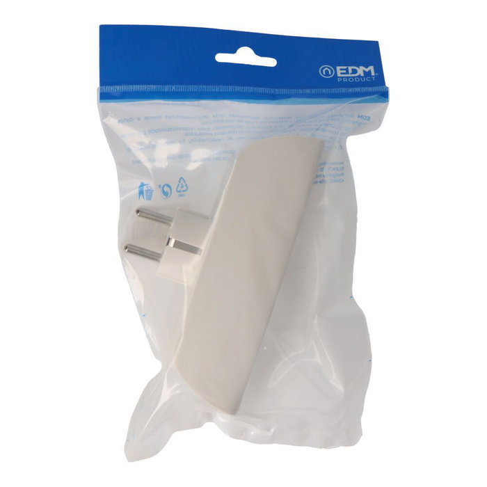 Edm Multiconector T/TL Triple Salida Tipo F 4,8mm Blanco Máx. 3680W Edm Multiconector T/TL Triple Salida Tipo F 4,8mm Blanco Máx. 3680W