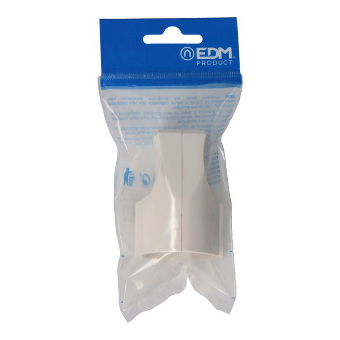 Solera Base aérea T/TL Tipo F 4,8 mm 10/16A 250V Blanca