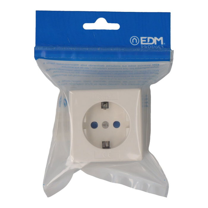 Solera Base de superficie T/TL tipo F 4,8 mm 10/16 A cuadrada blanca, envasada