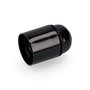 Edm Portalámparas E-27 4A 250V Negro Baquelita Reforzado Uso Interior Salida Cable Frontal (Envasado)