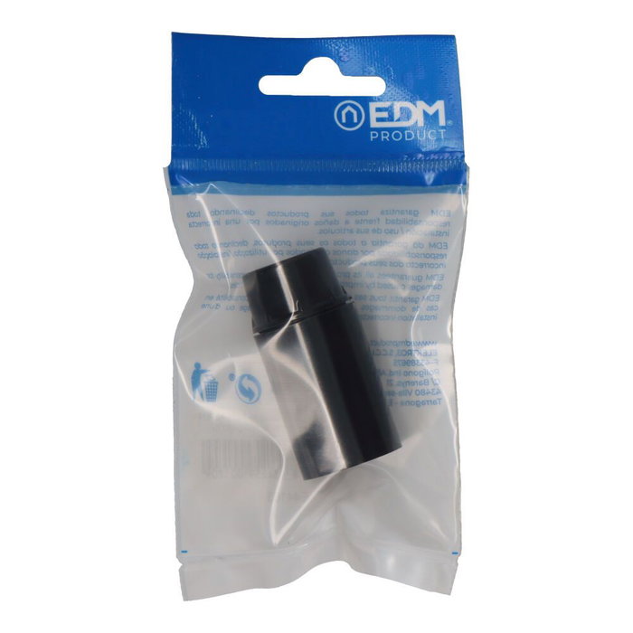 Edm Portalámparas baquelita reforzado E-14 4A 250V negro uso interior
