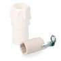 Solera 44120+44121 Portalámparas Porcelana E14 con Vela Corta Blanca para Interior