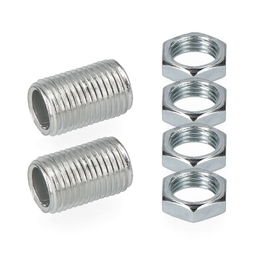 Edm Rosca 15 mm con Tuerca 10/100 Acero Metal (2 Unidades) Envasadas