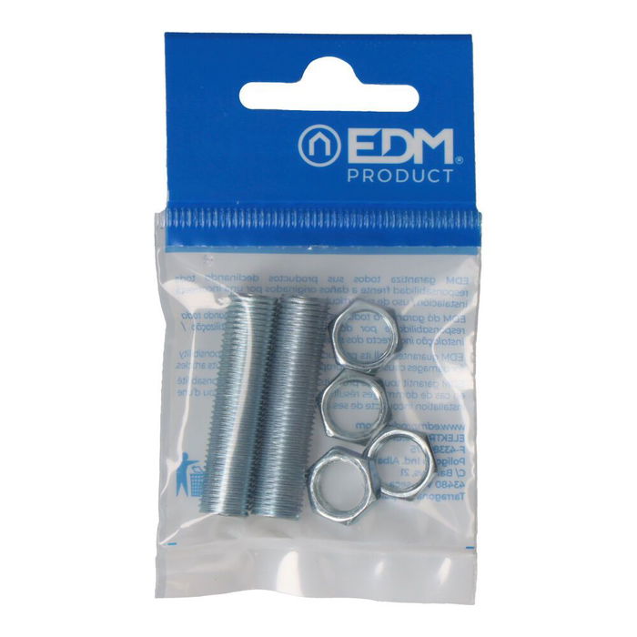 Edm Rosca y Tuerca Métrica 40 mm (2 Unidades)